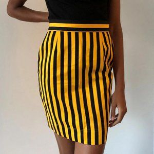 Mini Skirt Striped Yellow Black XS-S Moschino